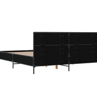 Bettgestell Schwarz 135x190 cm Holzwerkstoff und Metall