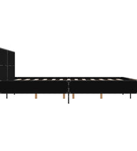 Bettgestell Schwarz 140x190 cm Holzwerkstoff und Metall