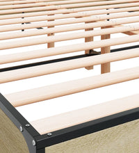 Bettgestell Sonoma-Eiche 140x190 cm Holzwerkstoff und Metall