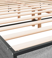Bettgestell Grau Sonoma 140x190 cm Holzwerkstoff und Metall