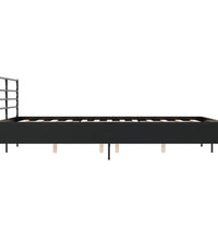 Bettgestell Schwarz 160x200 cm Holzwerkstoff und Metall