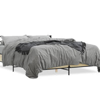 Bettgestell Sonoma-Eiche 160x200 cm Holzwerkstoff und Metall