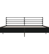 Bettgestell Schwarz 180x200 cm Holzwerkstoff und Metall