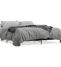 Bettgestell Schwarz 180x200 cm Holzwerkstoff und Metall