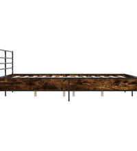 Bettgestell Räuchereiche 180x200 cm Holzwerkstoff und Metall