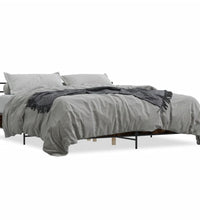 Bettgestell Räuchereiche 180x200 cm Holzwerkstoff und Metall