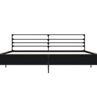 Bettgestell Schwarz 200x200 cm Holzwerkstoff und Metall