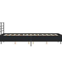 Bettgestell Schwarz 120x190 cm Holzwerkstoff und Metall