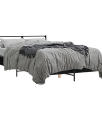 Bettgestell Schwarz 120x190 cm Holzwerkstoff und Metall