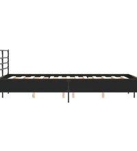 Bettgestell Schwarz 135x190 cm Holzwerkstoff und Metall
