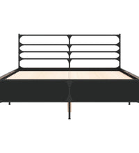 Bettgestell Schwarz 140x190 cm Holzwerkstoff und Metall