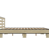 Bettgestell Sonoma-Eiche 200x200 cm Holzwerkstoff und Metall