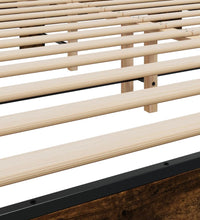 Bettgestell Räuchereiche 200x200 cm Holzwerkstoff und Metall