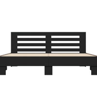 Bettgestell Schwarz 180x200 cm Holzwerkstoff und Metall