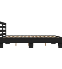 Bettgestell Schwarz 180x200 cm Holzwerkstoff und Metall