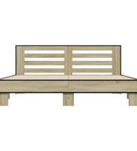 Bettgestell Sonoma-Eiche 180x200 cm Holzwerkstoff und Metall