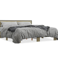 Bettgestell Sonoma-Eiche 180x200 cm Holzwerkstoff und Metall
