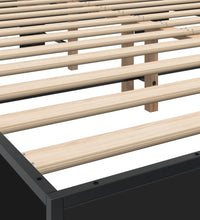 Bettgestell Schwarz 160x200 cm Holzwerkstoff und Metall