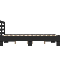 Bettgestell Schwarz 140x200 cm Holzwerkstoff und Metall