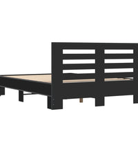 Bettgestell Schwarz 120x200 cm Holzwerkstoff und Metall
