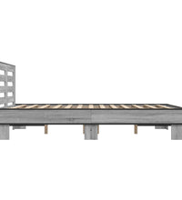 Bettgestell Grau Sonoma 120x200 cm Holzwerkstoff und Metall