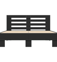 Bettgestell Schwarz 140x190 cm Holzwerkstoff und Metall