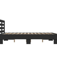 Bettgestell Schwarz 120x190 cm Holzwerkstoff und Metall
