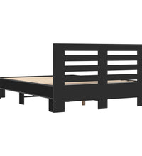 Bettgestell Schwarz 120x190 cm Holzwerkstoff und Metall