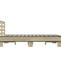 Bettgestell Sonoma-Eiche 120x190 cm Holzwerkstoff und Metall