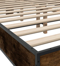 Bettgestell Räuchereiche 120x190 cm Holzwerkstoff und Metall