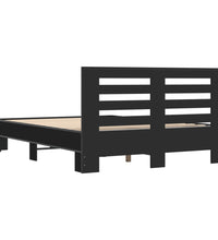 Bettgestell Schwarz 135x190 cm Holzwerkstoff und Metall