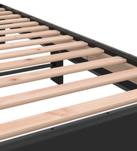 Bettgestell Schwarz 160x200 cm Holzwerkstoff und Metall