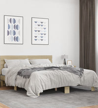 Bettgestell Sonoma-Eiche 160x200 cm Holzwerkstoff und Metall