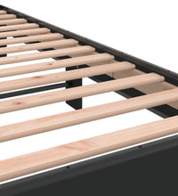 Bettgestell Schwarz 150x200 cm Holzwerkstoff und Metall