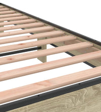 Bettgestell Sonoma-Eiche 150x200 cm Holzwerkstoff und Metall