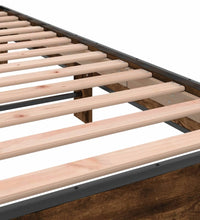 Bettgestell Räuchereiche 120x200 cm Holzwerkstoff und Metall