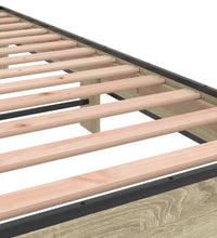Bettgestell Sonoma-Eiche 120x190 cm Holzwerkstoff und Metall
