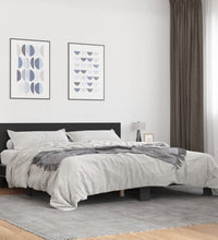 Bettgestell Schwarz 200x200 cm Holzwerkstoff und Metall
