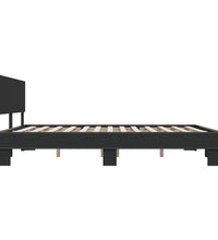 Bettgestell Schwarz 200x200 cm Holzwerkstoff und Metall
