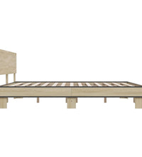 Bettgestell Sonoma-Eiche 200x200 cm Holzwerkstoff und Metall