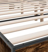 Bettgestell Räuchereiche 200x200 cm Holzwerkstoff und Metall