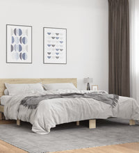 Bettgestell Sonoma-Eiche 180x200 cm Holzwerkstoff und Metall