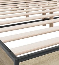 Bettgestell Sonoma-Eiche 180x200 cm Holzwerkstoff und Metall