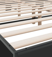 Bettgestell Schwarz 160x200 cm Holzwerkstoff und Metall