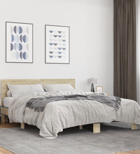 Bettgestell Sonoma-Eiche 160x200 cm Holzwerkstoff und Metall