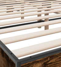 Bettgestell Räuchereiche 160x200 cm Holzwerkstoff und Metall
