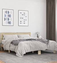 Bettgestell Sonoma-Eiche 150x200 cm Holzwerkstoff und Metall