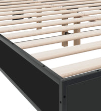 Bettgestell Schwarz 140x200 cm Holzwerkstoff und Metall