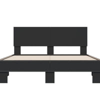 Bettgestell Schwarz 120x200 cm Holzwerkstoff und Metall