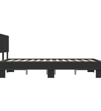 Bettgestell Schwarz 120x200 cm Holzwerkstoff und Metall
